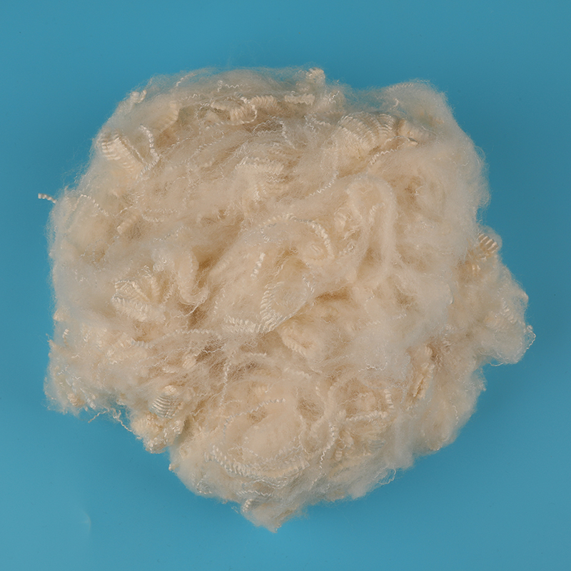 Rå hvid ikke-vævet polyester hæftefiber (anvendes til nålestansning) 2,5D×51mm