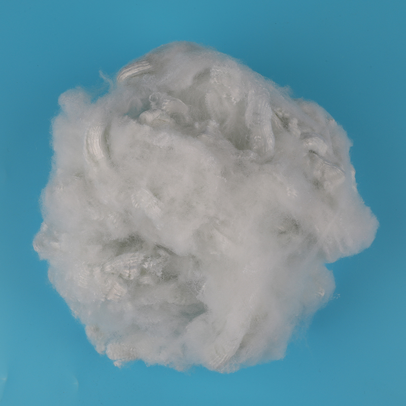 Hvid uldspindende polyester hæftefiber 3D×51mm