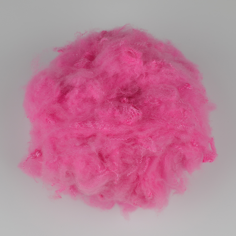 Pink Uld Spinning Polyester Staple Fiber 3D×32mm